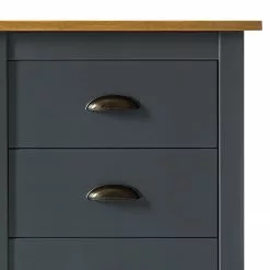 Maison Belfort Schreibtisch Rivery - Kiefer massiv - Anthrazit -Büromöbel Verkäufe 1000187583 200205 11113400099 DETAILS P000000001000187583