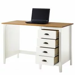 Maison Belfort Schreibtisch Rivery - Kiefer massiv - Weiß -Büromöbel Verkäufe 1000187585 200205 11113400109 DETAILS P000000001000187585