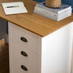 Maison Belfort Schreibtisch Rivery - Kiefer massiv - Weiß -Büromöbel Verkäufe 1000187585 200312 14522800042 DETAILS P000000001000187585