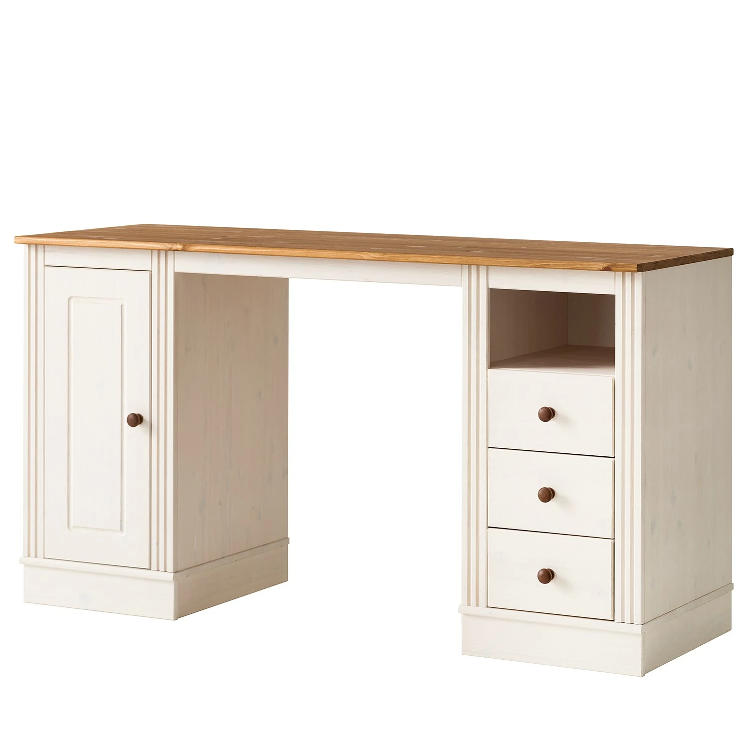 Maison Belfort Schreibtisch Lillehammer - Kiefer massiv - Kiefer Weiß / Kiefer Honig 3 Maison Belfort Schreibtisch Lillehammer - Kiefer massiv - Kiefer Weiß / Kiefer Honig