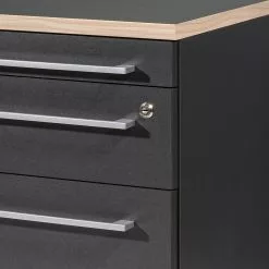 Germania Rollcontainer Eugene - Anthrazit / Nussbaum Dekor -Büromöbel Verkäufe 1000189457 191113 10262500006 DETAILS P000000001000189457