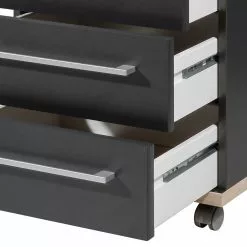 Germania Rollcontainer Eugene - Anthrazit / Nussbaum Dekor -Büromöbel Verkäufe 1000189457 191113 10262600007 DETAILS P000000001000189457