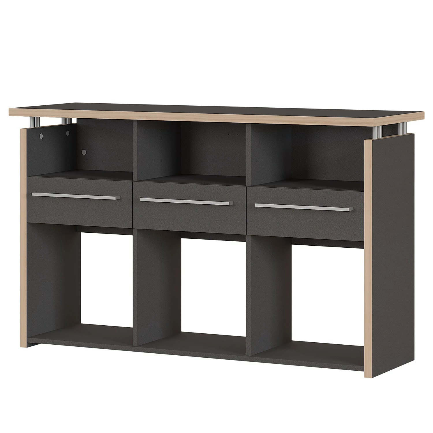 Germania Aktenregal Eugene - Anthrazit / Nussbaum Dekor 3 Germania Aktenregal Eugene - Anthrazit / Nussbaum Dekor