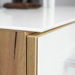 Rollcontainer Monteria - Glas - Weiß / Eiche Navarra Dekor -Büromöbel Verkäufe 1000189529 220209 12431800050 DETAILS P000000001000189529