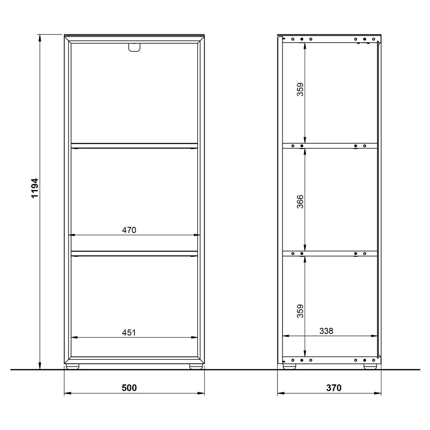 Germania Regal Monteria - Glas - Weiß / Eiche Navarra Dekor 6 Germania Regal Monteria - Glas - Weiß / Eiche Navarra Dekor – Bild 4