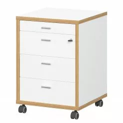 Germania Rollcontainer Svene - Weiß / Eiche Sonoma Dekor