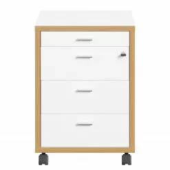 Germania Rollcontainer Svene - Weiß / Eiche Sonoma Dekor -Büromöbel Verkäufe 1000189534 191022 12044900065 DETAILS P000000001000189534