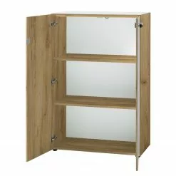 Germania Büroset Monteria I (5-teilig) - Glas - Weiß / Eiche Navarra Dekor -Büromöbel Verkäufe 1000189536 191022 12045100087 DETAILS P000000001000189536