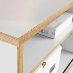 Germania Büroset Svene (3-teilig) - Weiß / Eiche Sonoma Dekor -Büromöbel Verkäufe 1000189540 191022 12045700135 DETAILS P000000001000189540