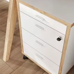 Germania Büroset Svene (4-teilig) - Weiß / Eiche Sonoma Dekor -Büromöbel Verkäufe 1000189548 191022 12050600200 DETAILS P000000001000189548