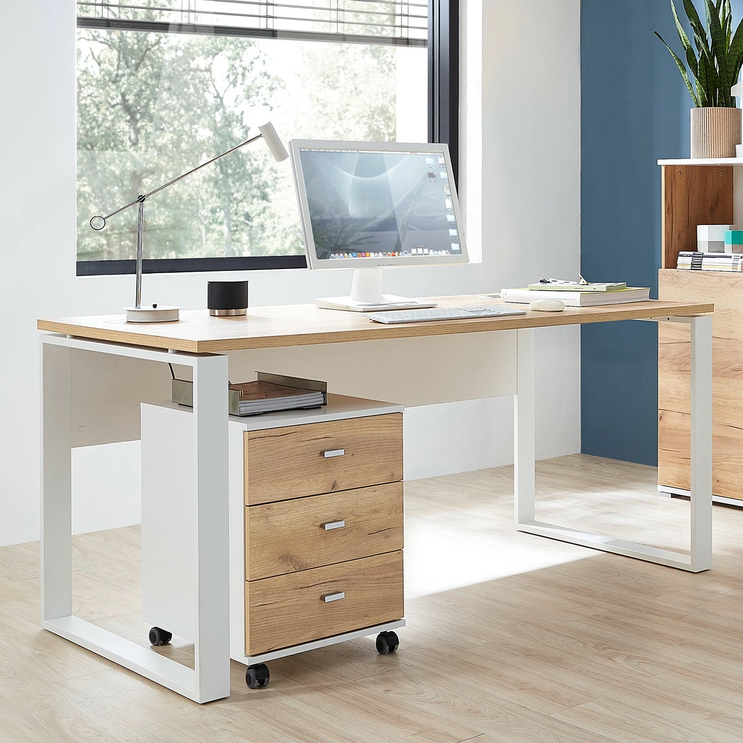 Germania Büroset Lioni III (2-teilig) - Eiche Navarra Dekor / Weiß 3 Germania Büroset Lioni III (2-teilig) - Eiche Navarra Dekor / Weiß