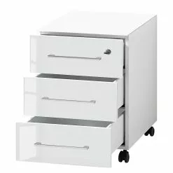 Germania Büroset Monteria I (5-teilig) - Glas - Weiß / Chrom -Büromöbel Verkäufe 1000191067 191016 08103100023 DETAILS P000000001000191067