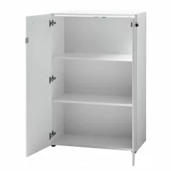 Germania Büroset Monteria I (5-teilig) - Glas - Weiß / Chrom -Büromöbel Verkäufe 1000191067 191016 08103100024 DETAILS P000000001000191067