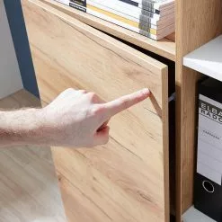 Germania Büroset Lioni II (4-teilig) - Eiche Navarra Dekor / Weiß -Büromöbel Verkäufe 1000191071 191016 08103400054 DETAILS P000000001000191071