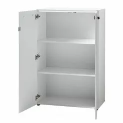 Germania Büroset Monteria V (3-teilig) - Glas - Weiß / Chrom -Büromöbel Verkäufe 1000191084 191016 08104200131 DETAILS P000000001000191084