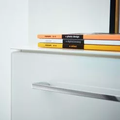 Germania Büroset Monteria V (3-teilig) - Glas - Weiß / Chrom -Büromöbel Verkäufe 1000191084 191016 08104300132 DETAILS P000000001000191084