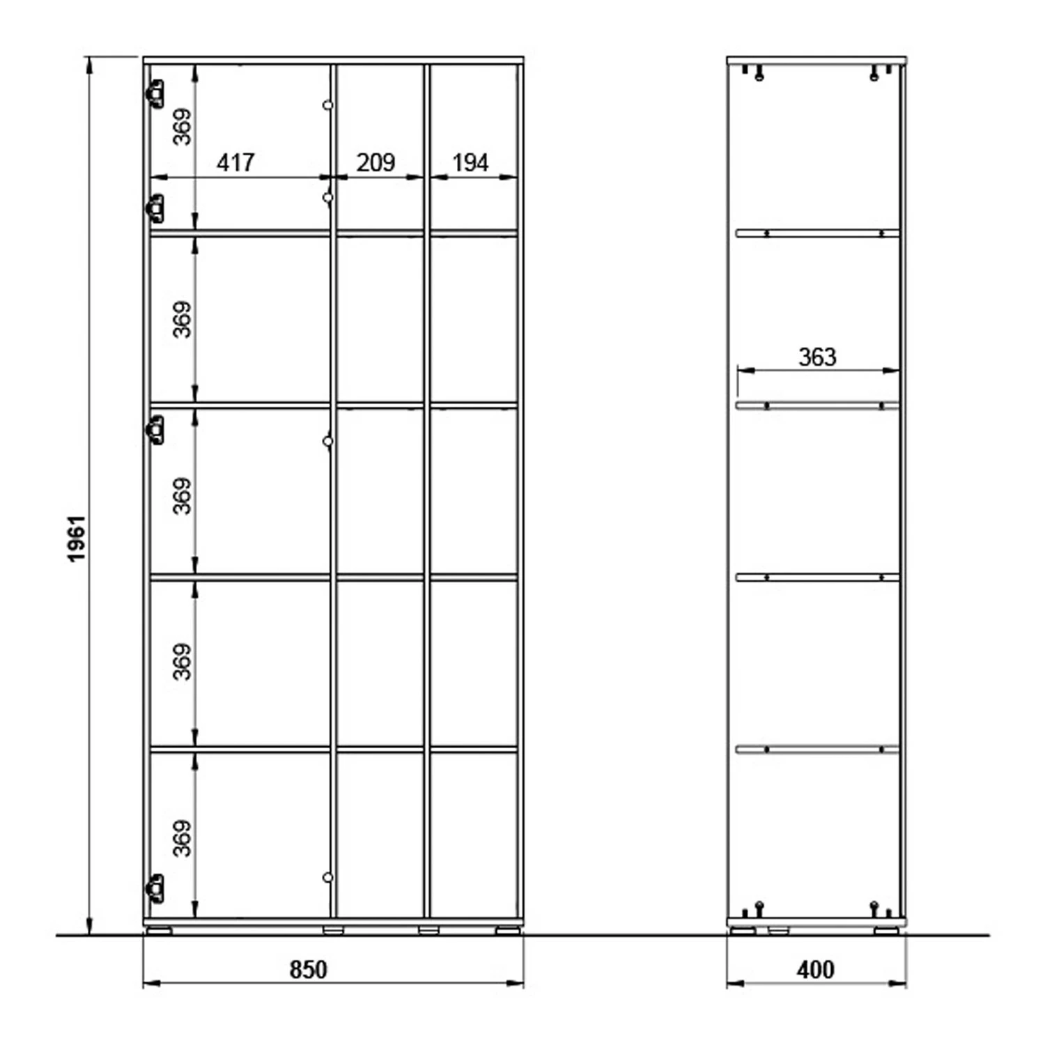 Germania Büroset Lioni V (5-teilig) - Eiche Navarra Dekor / Weiß 18 Germania Büroset Lioni V (5-teilig) - Eiche Navarra Dekor / Weiß – Bild 16