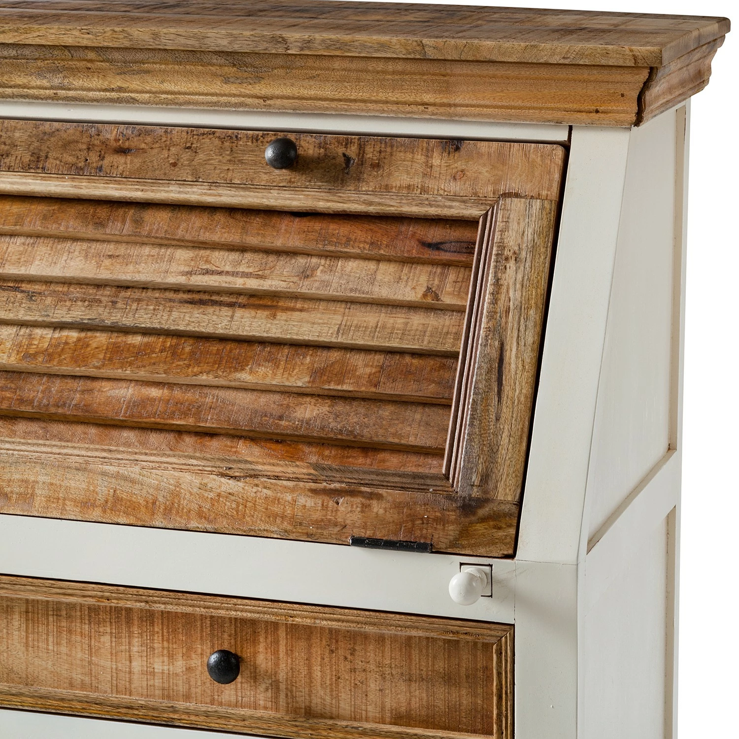 Maison Belfort Sekretär Newhaven - Mango massiv - Weiß / Mango 19 Maison Belfort Sekretär Newhaven - Mango massiv - Weiß / Mango – Bild 17