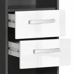 Furnitive Aktenregal Buzy - Hochglanz Weiß / Anthrazit 11 Furnitive Aktenregal Buzy - Hochglanz Weiß / Anthrazit -Büromöbel Verkäufe 1000191311 191031 16045300016 DETAILS P000000001000191311