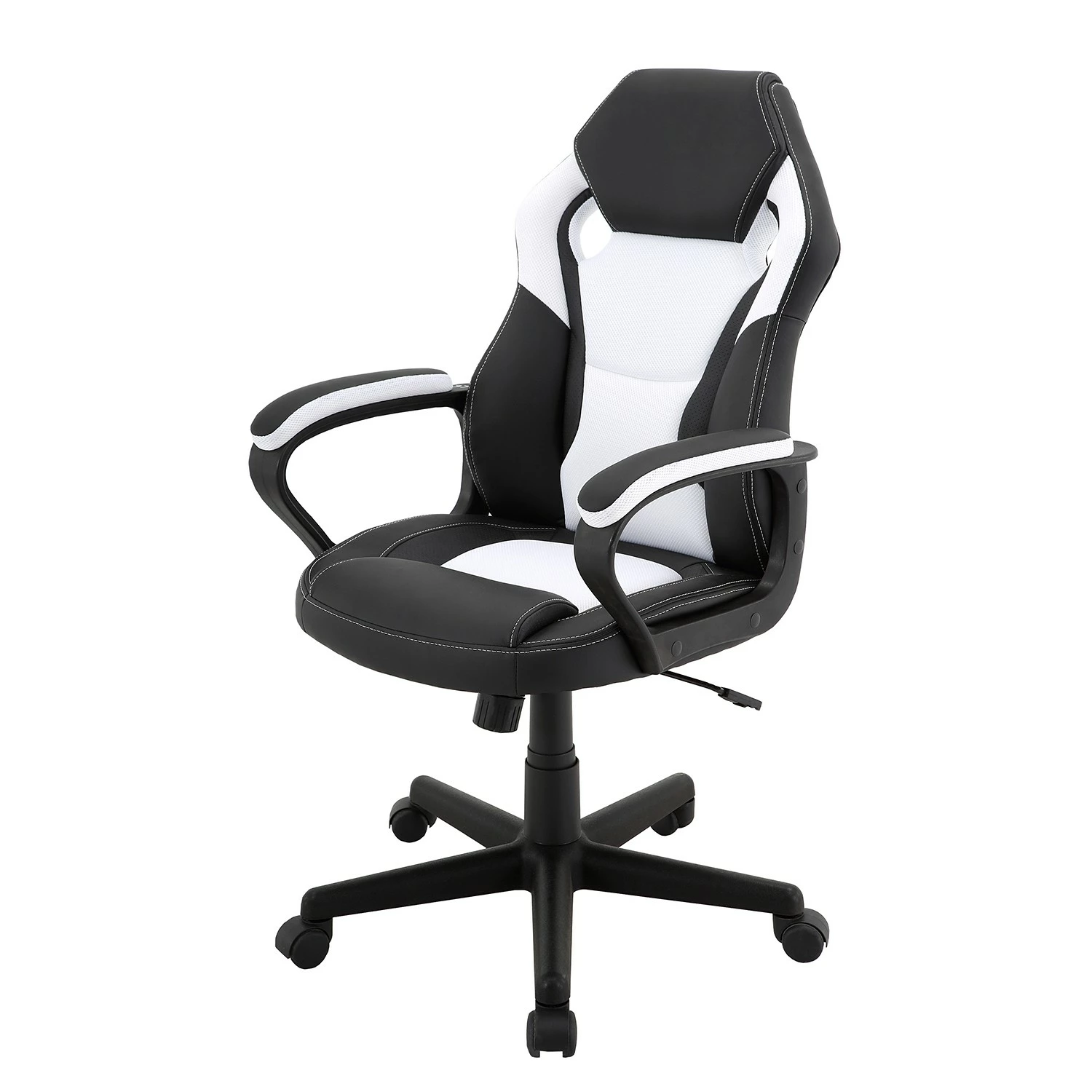 Furnitive Gaming Chair Murol - Kunstleder & Mesh / Kunststoff - Weiß / Schwarz 3 Furnitive Gaming Chair Murol - Kunstleder & Mesh / Kunststoff - Weiß / Schwarz