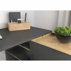 Germania Schreibtisch Austin - Graphit / Navarra Eiche Dekor -Büromöbel Verkäufe 1000196986 191203 06445700010 DETAILS P000000001000196986