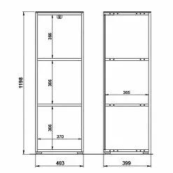 Germania Aktenregal Ancona I - Kaschmir / Nussbaum Dekor -Büromöbel Verkäufe 1000197000 191203 06445900066 SKETCH DETAILS P000000001000197000 sketch