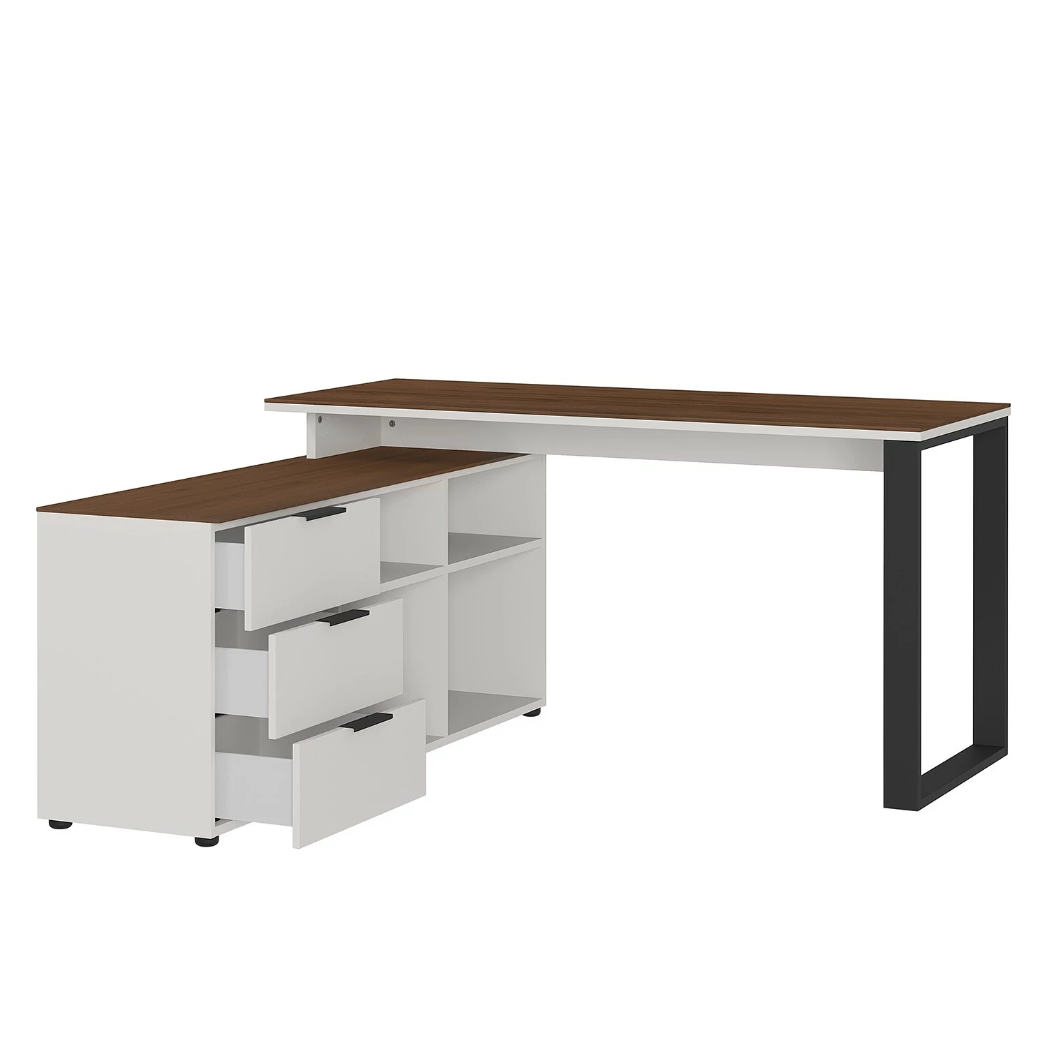 Germania Büroset Ancona I (2-teilig) - Metall - Kaschmir / Nussbaum Dekor 7 Germania Büroset Ancona I (2-teilig) - Metall - Kaschmir / Nussbaum Dekor – Bild 5