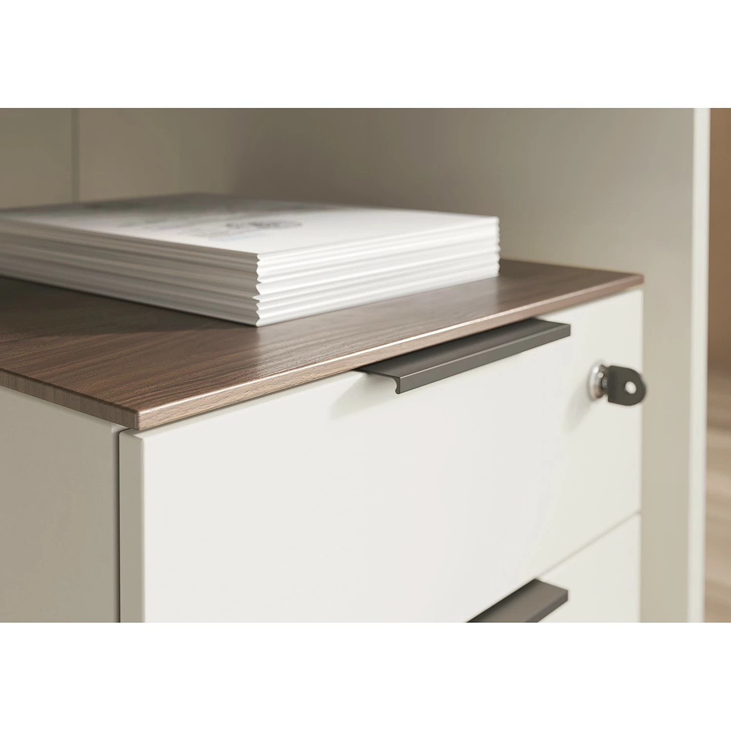 Germania Büroset Ancona I (2-teilig) - Metall - Kaschmir / Nussbaum Dekor 10 Germania Büroset Ancona I (2-teilig) - Metall - Kaschmir / Nussbaum Dekor – Bild 8