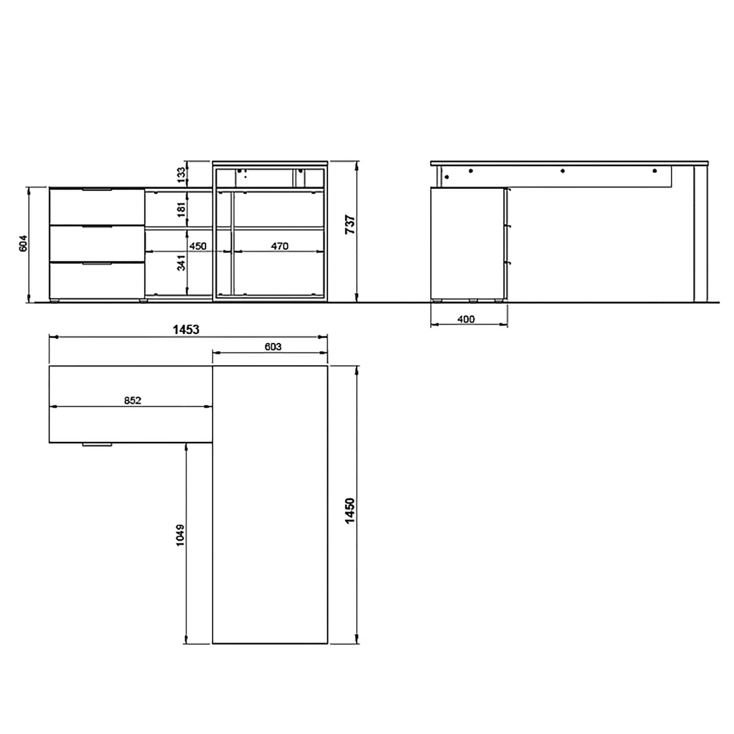 Germania Büroset Ancona I (2-teilig) - Metall - Kaschmir / Nussbaum Dekor 14 Germania Büroset Ancona I (2-teilig) - Metall - Kaschmir / Nussbaum Dekor – Bild 12