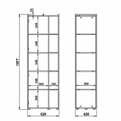 Germania Büroset Austin (2-teilig) - Graphit / Navarra Eiche Dekor -Büromöbel Verkäufe 1000197005 191203 06450000110 SKETCH DETAILS P000000001000197005 sketch