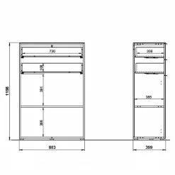 Germania Büroset Ancona (3-teilig) - Metall - Kaschmir / Nussbaum Dekor 27 Germania Büroset Ancona (3-teilig) - Metall - Kaschmir / Nussbaum Dekor -Büromöbel Verkäufe 1000197013 200317 12580400003 SKETCH DETAILS P000000001000197013 sketch
