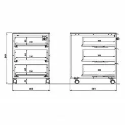 Germania Büroset Ancona II (2-teilig) - Metall - Kaschmir / Nussbaum Dekor -Büromöbel Verkäufe 1000197014 191203 06450100139 SKETCH DETAILS P000000001000197014 sketch