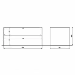 Germania Büroset Ancona II (2-teilig) - Metall - Kaschmir / Nussbaum Dekor -Büromöbel Verkäufe 1000197014 191203 06450100140 SKETCH DETAILS P000000001000197014 sketch
