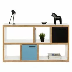 Temahome Regal Berlin III - Weiß / Braun -Büromöbel Verkäufe 1000198810 191209 09462600006 DETAILS P000000001000198810