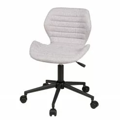 Duo Collection Bürodrehstuhl Marie II - Webstoff / Stahl - Hellgrau / Schwarz