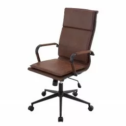 Ars manufacti Bürostuhl Buyck - Microfaser / Metall - Vintage Braun / Matt Schwarz