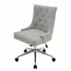 Maison Belfort Bürostuhl Caney - Flachgewebe / Metall - Hellgrau / Chrom