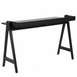 Norrwood Schreibtisch Mims - Gummibaum massiv - Eiche Schwarz / Schwarz -Büromöbel Verkäufe 1000202041 220209 12152100061 DETAILS P000000001000202041