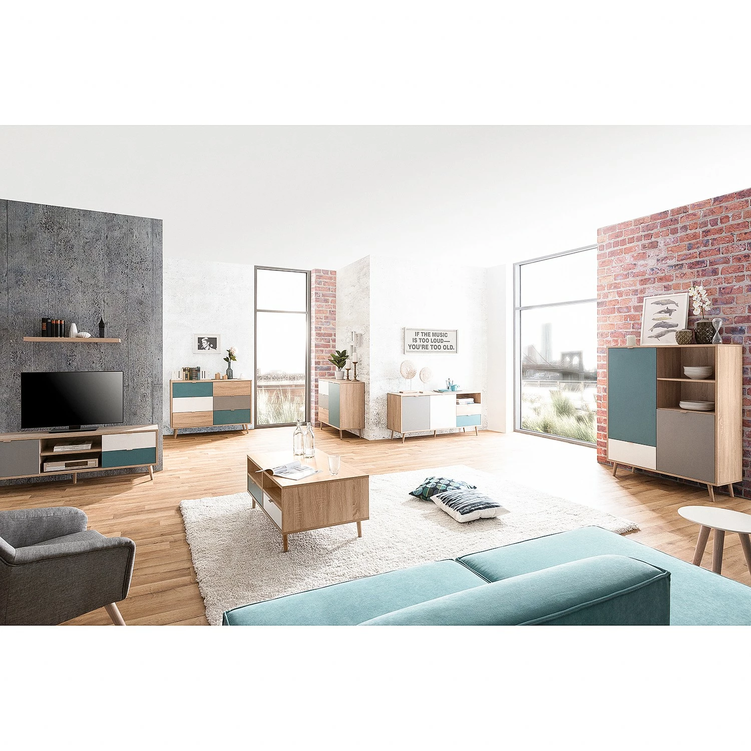 Norrwood Sideboard Bibury I - Mehrfarbig / Eiche Sonoma Dekor 5 Norrwood Sideboard Bibury I - Mehrfarbig / Eiche Sonoma Dekor – Bild 3