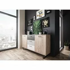 Norrwood Sideboard Brookton - Mehrfarbig / Eiche Dekor -Büromöbel Verkäufe 1000202465 200124 09543800216 MOOD DETAILS P000000001000202465 mood