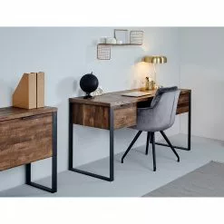 Jahnke Schreibtisch Loop - Stahl - Anthrazit - Vintage Eiche Dekor -Büromöbel Verkäufe 1000204356 200218 08151900049 MOOD DETAILS P000000001000204356 mood