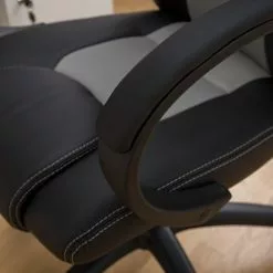 Furnitive Gaming Chair Livaro - Kunstleder & Mesh / Kunststoff - Schwarz / Grau -Büromöbel Verkäufe 1000207821 201008 06401400028 DETAILS P000000001000207821