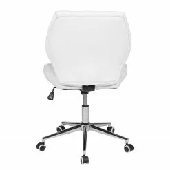 Duo Collection Bürodrehstuhl Jolina - Kunstleder / Metall - Weiß / Chrom -Büromöbel Verkäufe 1000210734 200407 11052200034 DETAILS P000000001000210734