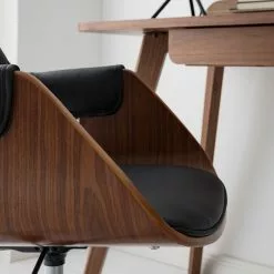 Mørteens Bürostuhl Luumaki - Kunstleder - Schwarz / Walnuss -Büromöbel Verkäufe 1000210873 210129 12411800009 DETAILS P000000001000210873