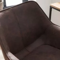 Ars manufacti Bürostuhl Nurmes - Microfaser / Kunststoff - Vintage Braun / Schwarz -Büromöbel Verkäufe 1000210875 210125 15204700004 DETAILS P000000001000210875