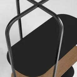 Red Living Regal Laukaa - Stahl / Echtholzfurnier - Schwarz / Walnuss -Büromöbel Verkäufe 1000210882 200625 07314700004 DETAILS P000000001000210882