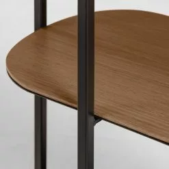 Red Living Regal Laukaa - Stahl / Echtholzfurnier - Schwarz / Walnuss -Büromöbel Verkäufe 1000210882 200625 07314800005 DETAILS P000000001000210882