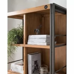 Ars manufacti Regal Manchester VII - Akazie massiv / Metall - Akazie / Anthrazit -Büromöbel Verkäufe 1000210955 210121 12574700009 DETAILS P000000001000210955