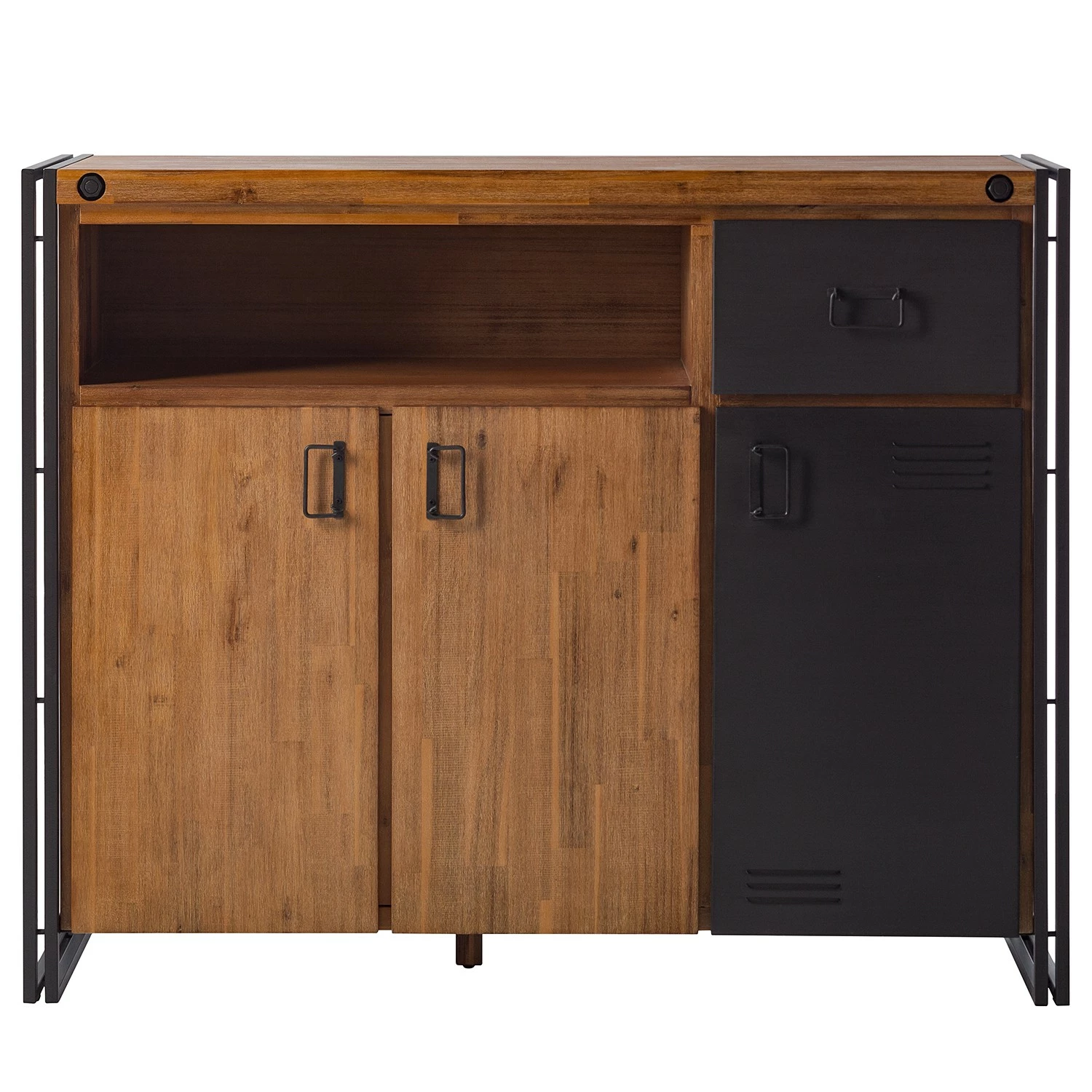 Ars manufacti Sideboard Manchester VII - Akazie massiv / Metall - Akazie / Anthrazit 6 Ars manufacti Sideboard Manchester VII - Akazie massiv / Metall - Akazie / Anthrazit – Bild 4