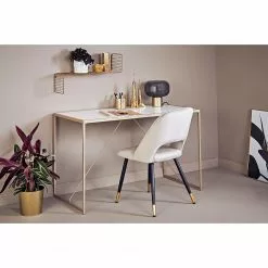 Jahnke Schreibtisch Glam Desk - Stahl - Marmor Weiß Dekor / Gold -Büromöbel Verkäufe 1000210992 200417 14131600024 MOOD DETAILS P000000001000210992 mood